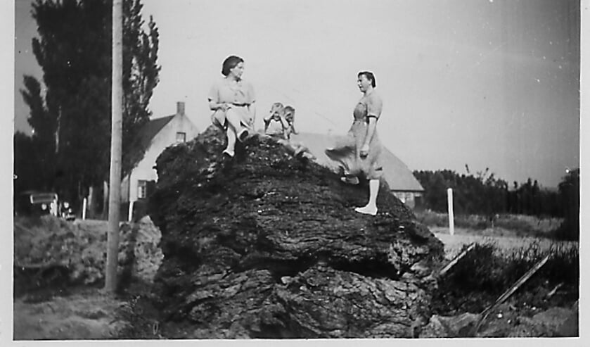 Tijden de watersnood kwam er veel veen naar boven. FOTO COLLECTIE TIES STEEHOUWER