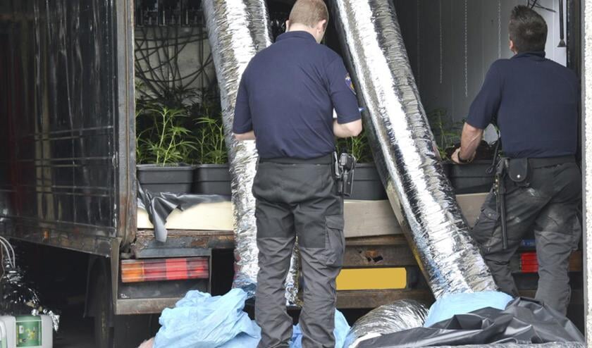 Hennep in een vrachtwagen, foto ter illustratie
