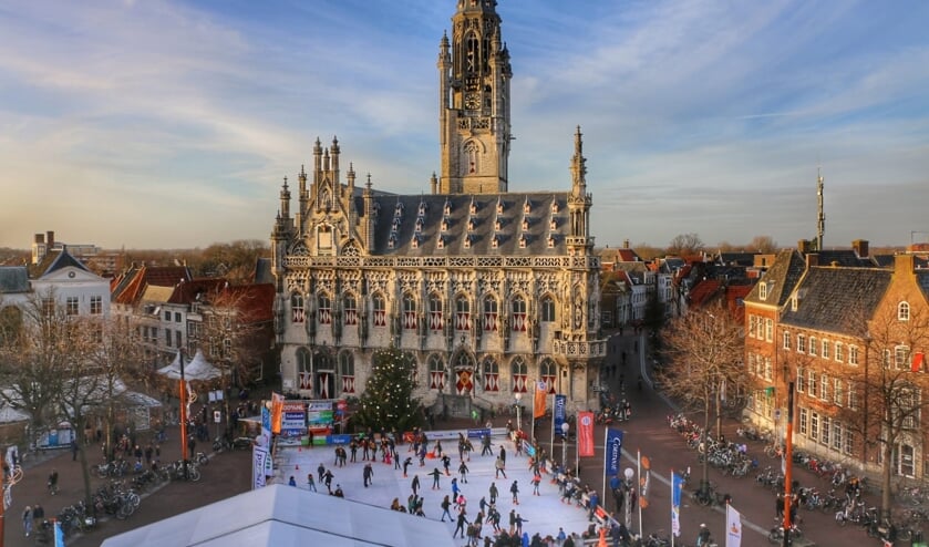 De ijsbaan in Middelburg. FOTO RICARDO KIEVIT