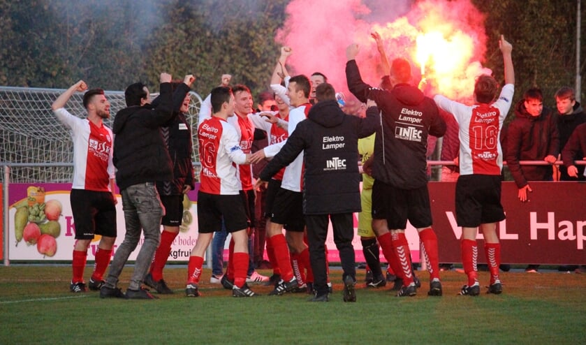 De euforie na het winnen van de 1e periode.