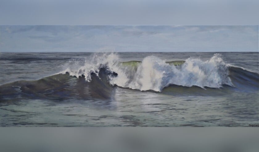 Opzwiepende Golven in Olieverf