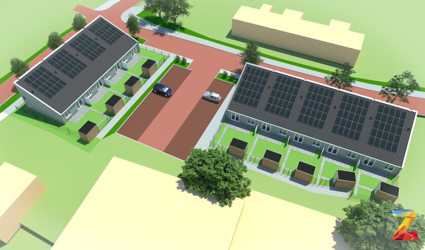 Een impressie van het woningbouwproject voor het Singelgebied in Domburg.