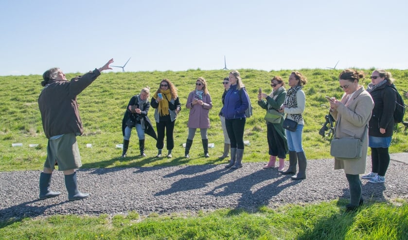 Lenie Ponse neemt de bloggers mee op de schorren en slikken van Sint-Maartensdijk