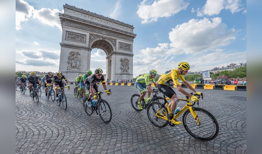 De tour de France: Foto ter illustratie