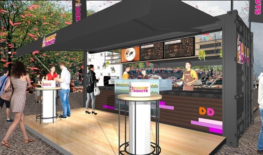 Pop-up winkel van Dunkin' Donuts bij Designer Outlet Roosendaal