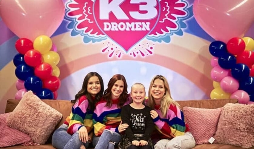 Else met K3 tijdens de opnamedag.