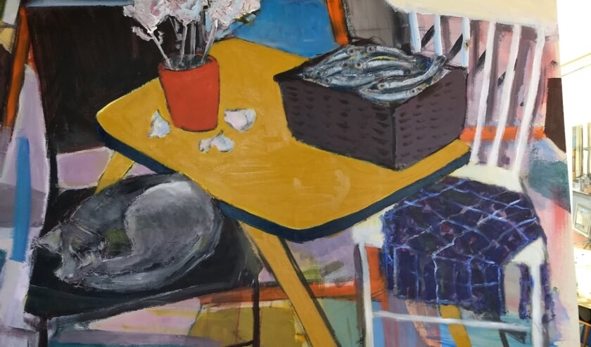 Schilderij 'De zee geeft'