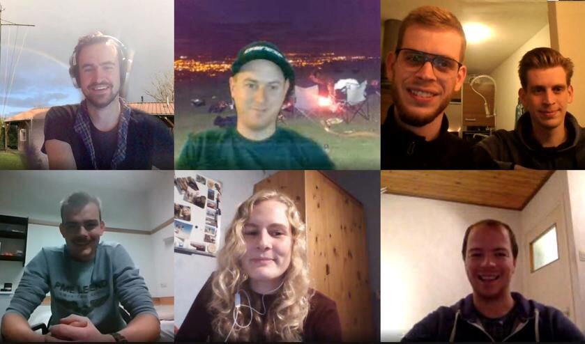 <p>Het nieuwe bestuur heeft hun eerste (digitale) vergadering erop zitten. Raymond, Wessel, Rob, Max, Sven, Cindy en Sven (v.l.n.r.) hebben er zin in. </p>