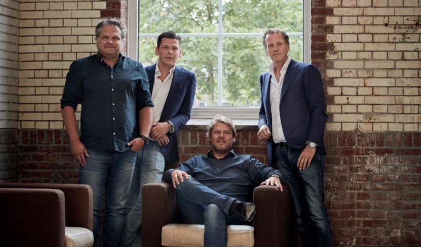 De directie van Fightclub, van links naar rechts Cees Faes, Stefan Nuijten, Maarten Elshove en Michiel Mol