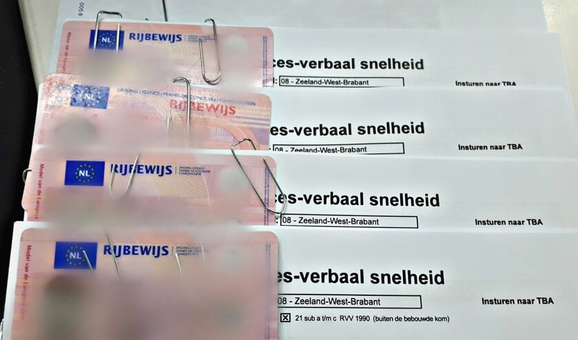 Ook ontvangen de snelheidsduivels een proces-verbaal.