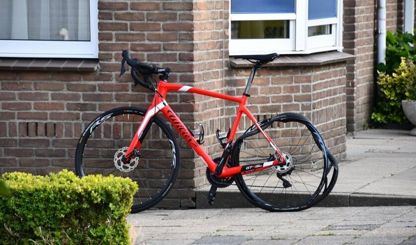 De fiets raakte beschadigd bij het ongeval.