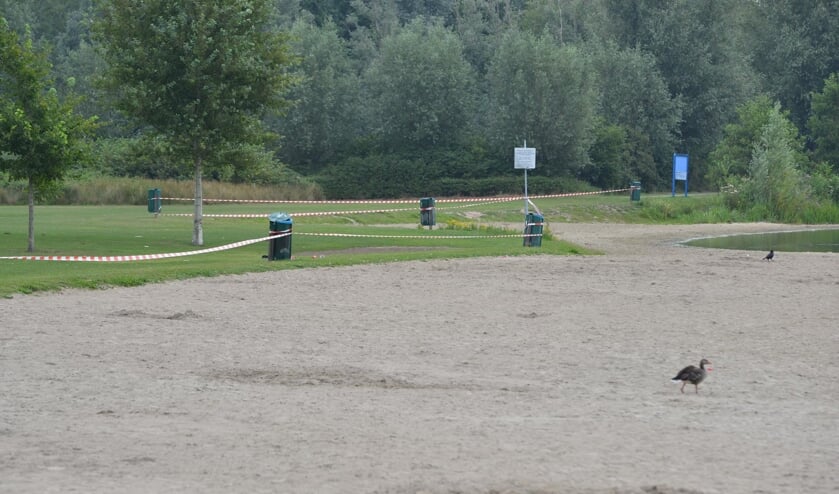 De Asterdplas is volledig afgezet.