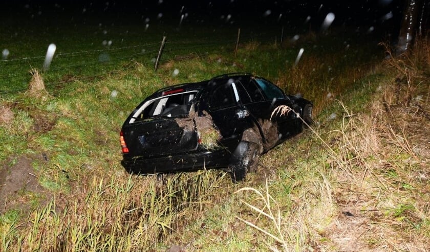 Auto in sloot bij Hoedekenskerke, bestuurder spoorloos