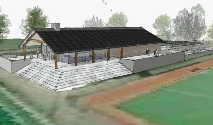 <p>Zo moet het nieuwe clubhuis van Hockeyclub Prinsenbeek eruit komen te zien </p>