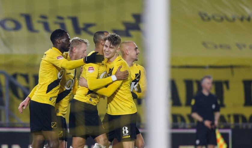 <p>NAC in een eerdere wedstrijd tegen Almere City. </p>