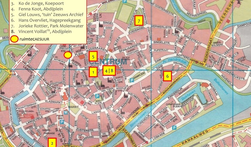 <p>Plaatsen van de kunstwerken.</p>