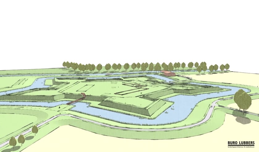 <p>Impressie van de beoogde upgrade van Fort Henricus in Steenbergen.</p>